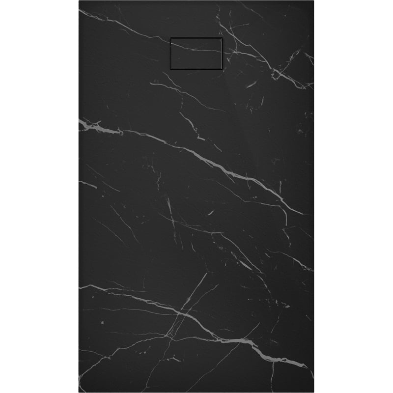 Mexen Hugo Rechteckige Duschwanne SMC 140 x 80 cm, schwarzer Stein - 42758014