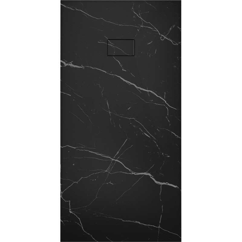 Mexen Hugo Rechteckige Duschwanne SMC 170 x 80 cm, schwarzer Stein - 42758017