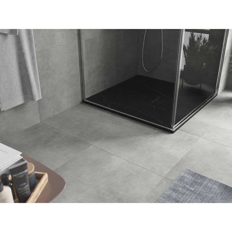 Mexen Hugo Quadratische Duschtasse SMC 100 x 100 cm, schwarzer Stein - 42751010