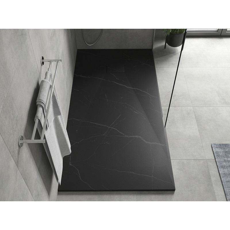 Mexen Hugo Rechteckige Duschwanne SMC 170 x 80 cm, schwarzer Stein - 42758017