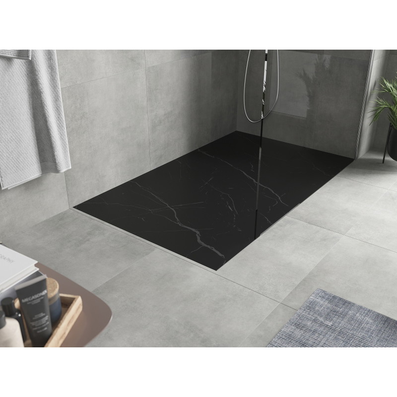 Mexen Hugo Rechteckige Duschwanne SMC 150 x 90 cm, schwarzer Stein - 42759015