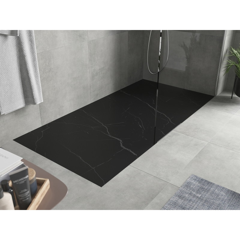 Mexen Hugo Rechteckige Duschwanne SMC 180 x 90 cm, schwarzer Stein - 42759018