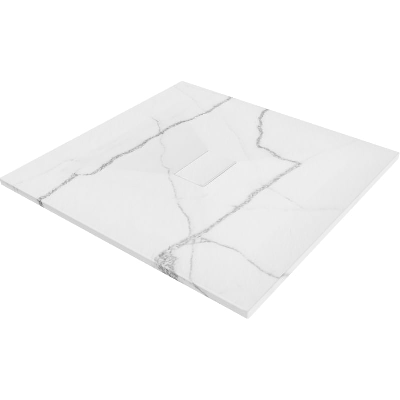 Mexen Hugo quadratische Duschwanne SMC 100 x 100 cm, weißer Stein - 42151010