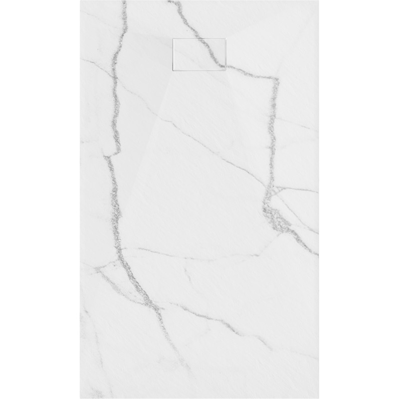 Mexen Hugo Rechteckige Duschwanne SMC 150 x 90 cm, weißer Stein - 42159015