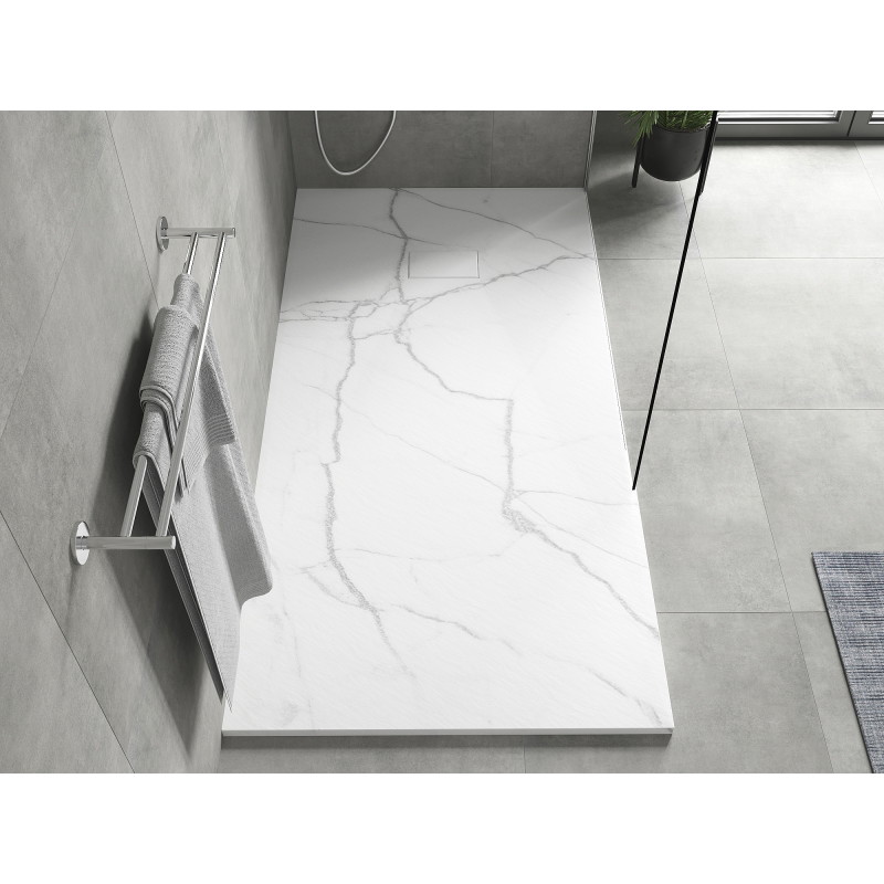 Mexen Hugo Rechteckige Duschwanne SMC 170 x 80 cm, weißer Stein - 42158017