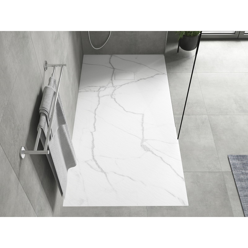 Mexen Hugo Rechteckige Duschwanne SMC 170 x 90 cm, weißer Stein - 42159017