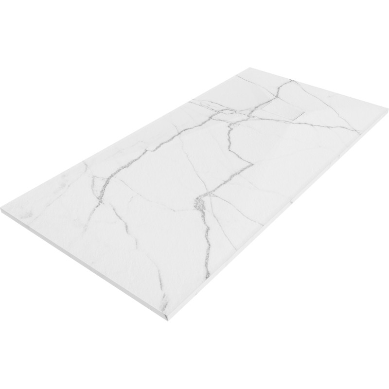 Mexen Hugo Rechteckige Duschwanne SMC 180 x 90 cm, weißer Stein - 42159018