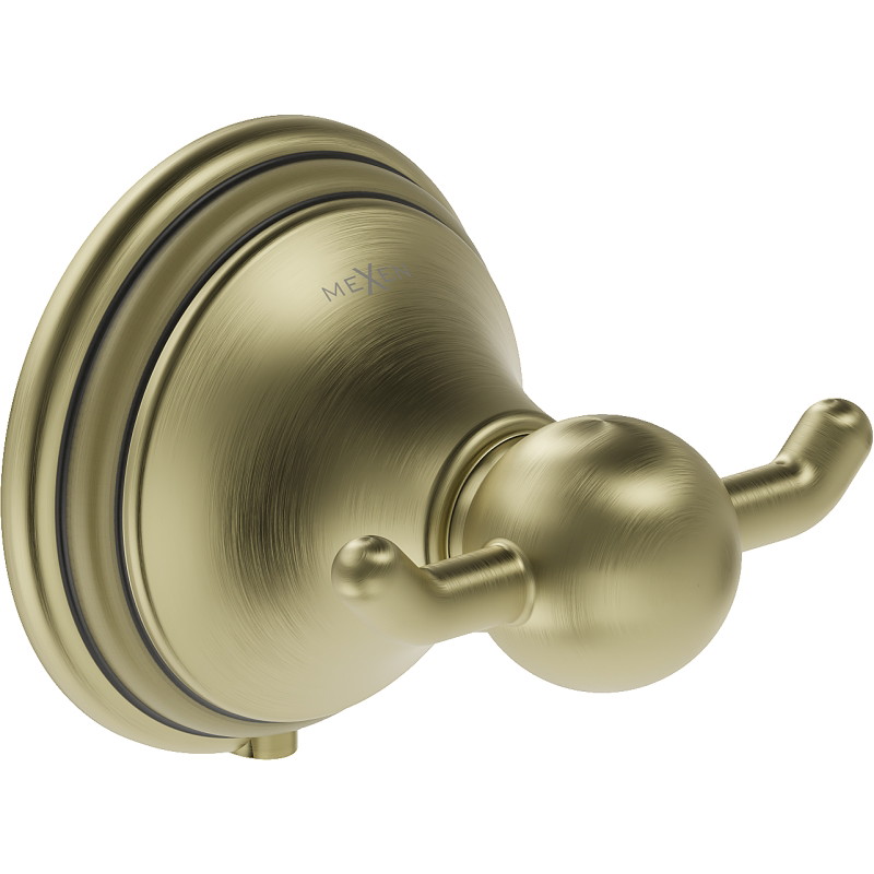 Mexen Lusso doppelter Handtuchhaken, antike Bronze - 70A16812-30