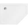Mexen Flat fünfeckige Duschwanne Slim Links 90 x 80 cm, weiß, Siphon Chrom - 41P108090L