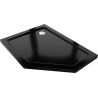 Mexen Flat Fünfeck-Duschwanne Slim Links 100 x 90 cm, Schwarz, Siphon Chrom - 41P709010L