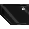Mexen Flat fünfeckige Duschwanne Slim rechts 100 x 90 cm, schwarz, Siphon chrom - 41P709010R