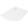 Mexen Flat Halbkreis-Duschwanne Slim 70 x 70 cm, weiß, Chrom-Siphon - 41107070