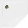 Mexen Flat Pentagonale Slim-Duschwanne 80 x 80 cm, weiß, goldener Siphon - 41P108080-G