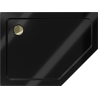 Mexen Flat Fünfeckige Duschwanne Slim Links 100 x 80 cm, schwarz, goldener Siphon - 41P708010L-G