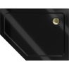 Mexen Flat Fünfeck-Duschwanne Slim rechts 100 x 90 cm, schwarz, goldener Siphon - 41P709010R-G
