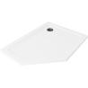 Mexen Flat Fünfeckige Duschwanne Slim Rechts 100 x 90 cm, weiß, schwarzer Siphon - 41P109010R-B