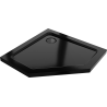 Mexen Flat Fünfeck-Duschwanne Slim 80 x 80 cm, schwarz, schwarzer Siphon - 41P708080-B