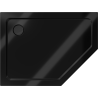 Mexen Flat Fünfeck-Duschwanne Slim Links 100 x 90 cm, schwarz, schwarzer Siphon - 41P709010L-B