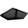 Mexen Flat Fünfeckige Slim-Duschwanne 100 x 100 cm, schwarz, schwarzer Siphon - 41P701010-B