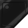 Mexen Flat Fünfeckige Slim-Duschwanne 100 x 100 cm, schwarz, schwarzer Siphon - 41P701010-B