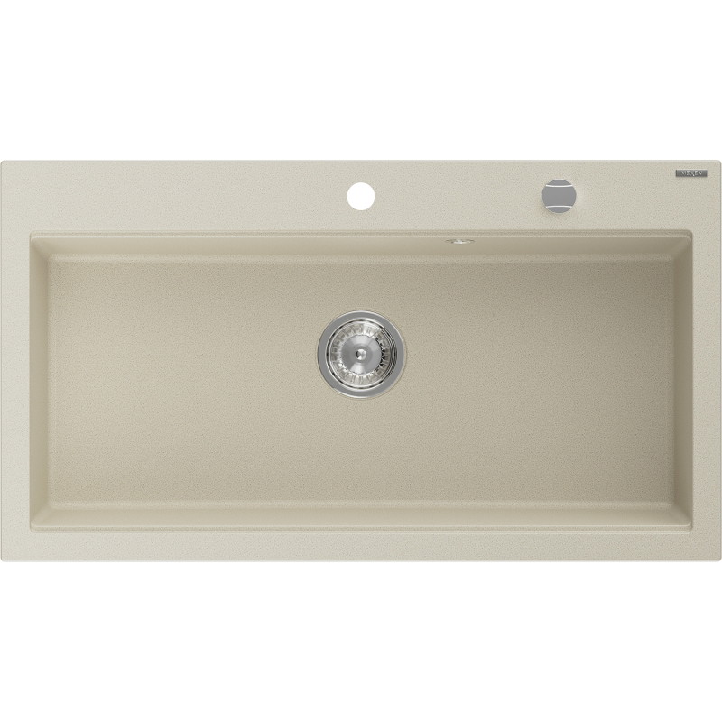 Mexen Slido Granitspüle 1-beckig 900 x 500 mm, beige, Siphon Chrom - 6528901005-69