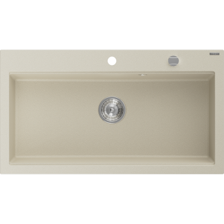 Mexen Slido Granitspüle 1-beckig 900 x 500 mm, beige, Siphon Chrom - 6528901005-69