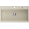 Mexen Slido Granitspüle 1-beckig 900 x 500 mm, beige, Siphon Chrom - 6528901005-69