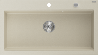 Mexen Slido Granitspüle 1-beckig 900 x 500 mm, beige, Siphon Chrom - 6528901005-69