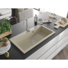 Mexen Slido Granitspüle 1-beckig 900 x 500 mm, beige, Siphon Chrom - 6528901005-69