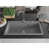 Mexen Slido Granitspüle 1-beckig 900 x 500 mm, grau, Chrom-Siphon - 6528901005-71