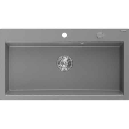 Mexen Slido Granitspüle 1-beckig 900 x 500 mm, grau, Chrom-Siphon - 6528901005-71