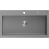 Mexen Slido Granitspüle 1-beckig 900 x 500 mm, grau, Chrom-Siphon - 6528901005-71