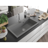 Mexen Slido Granitspüle 1-beckig 900 x 500 mm, grau, Chrom-Siphon - 6528901005-71