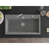 Mexen Slido Granitspüle 1-beckig 900 x 500 mm, grau, Chrom-Siphon - 6528901005-71
