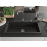 Mexen Slido Granitspüle 1-Becken 900 x 500 mm, schwarz/gold metallic, Siphon Chrom - 6528901005-75