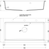 Mexen Slido Granitspüle 1-beckig 900 x 500 mm, schwarz/silber metallic, goldener Siphon - 6528901005-73-G