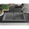 Mexen Slido Granitspüle 1-Kammer 900 x 500 mm, grau, schwarzer Siphon - 6528901005-71-B