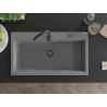 Mexen Slido Granitspüle 1-Kammer 900 x 500 mm, grau, schwarzer Siphon - 6528901005-71-B