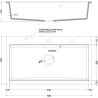 Mexen Slido Granitspüle 1-Becken 900 x 500 mm, schwarz, schwarzer Siphon - 6528901005-77-B