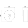 Mexen Spira-U Toilettenpapierbehälter, schwarz matt - 70K540-70