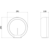 Mexen Spira-S Toilettenpapierbehälter, schwarz matt - 70K530-70
