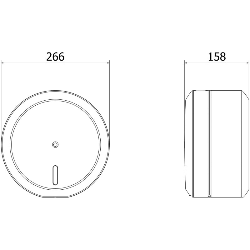 Mexen Spira-R Behälter für Toilettenpapier zur zentralen Dosierung, Inox - 70K500-01