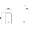 Mexen Purio-U Seifenspender für Flüssigseife 800 ml, Chrom - 70K631-00