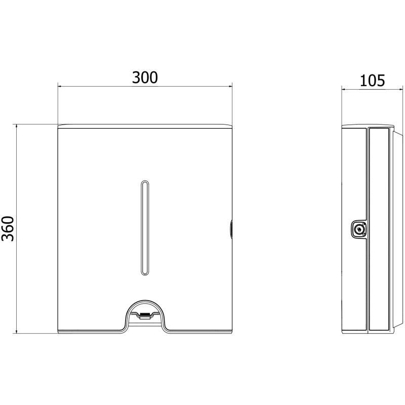 Mexen Verno-C Papierhandtuchspender, gebürstetes Gold - 70K400-55