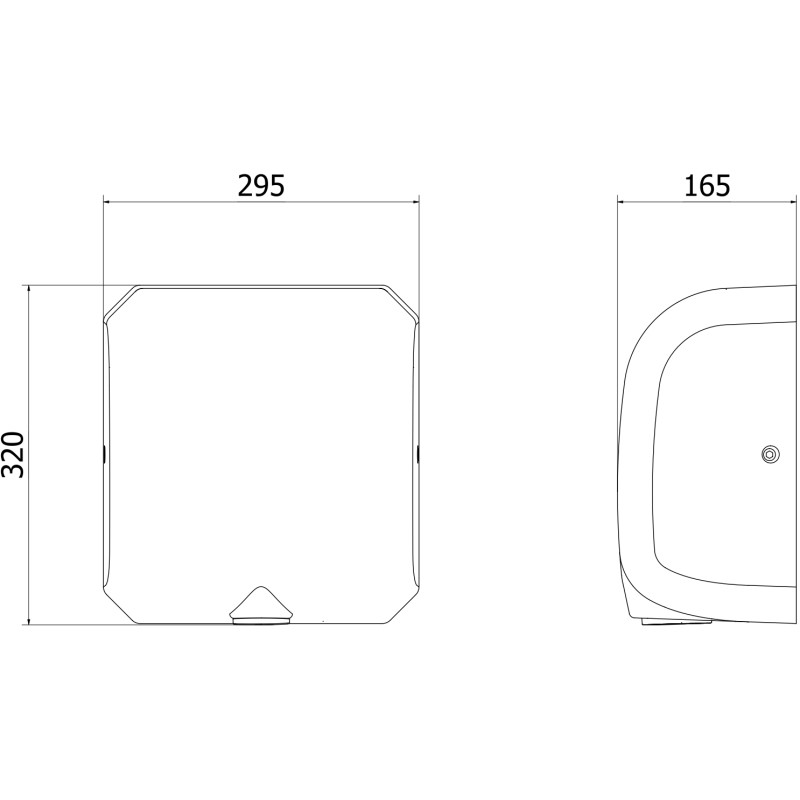 Mexen Ventaro-V Handtrockner, 1800 W, weiß - 70K040-20