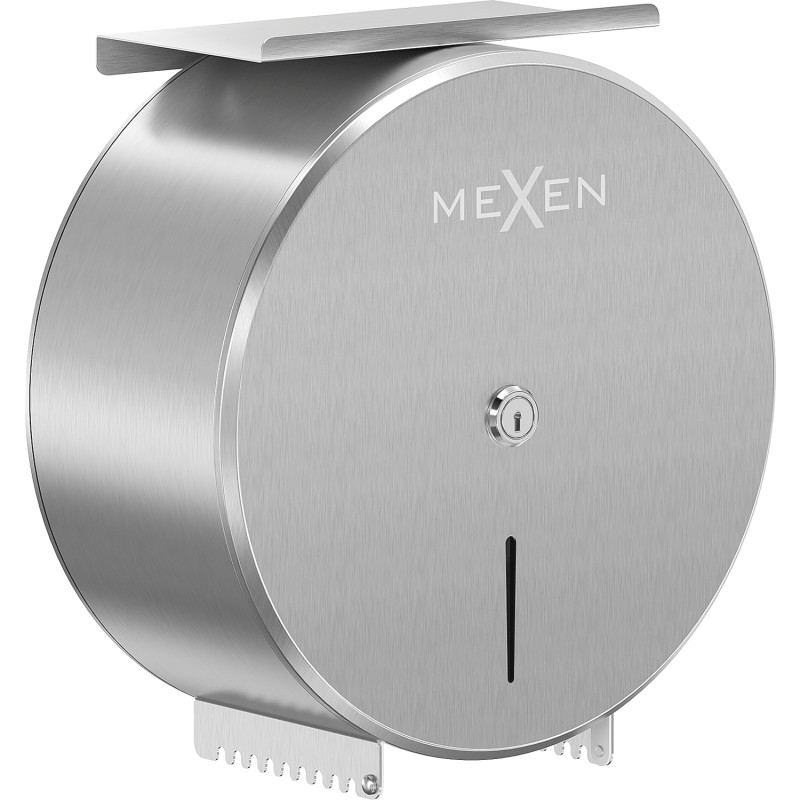 Mexen Spira-H+ Toilettenpapierhalter mit Ablage für Handy, Edelstahl - 70K561-01