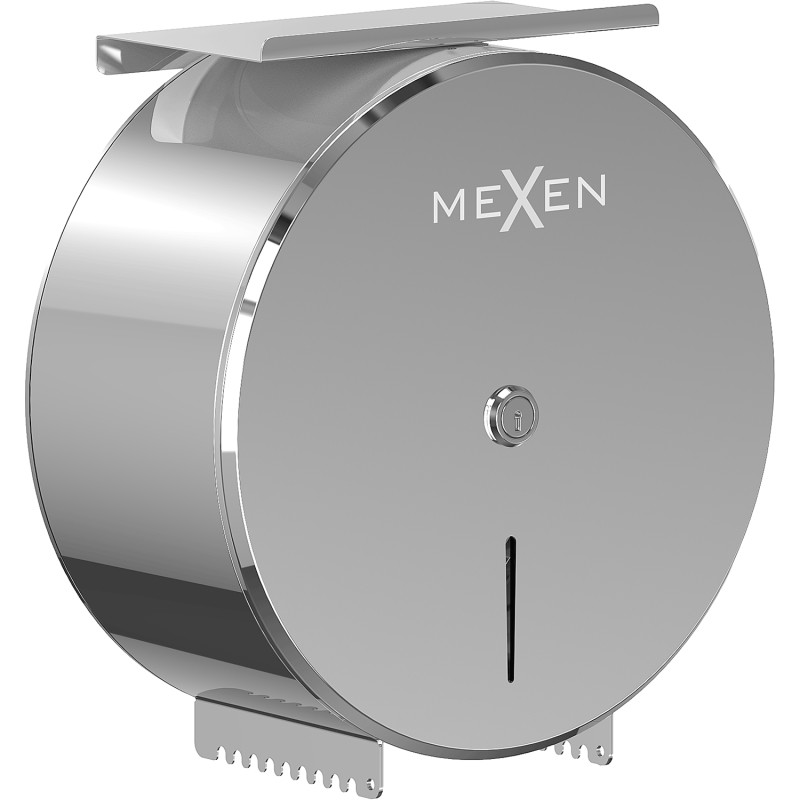 Mexen Spira-H+ Toilettenpapierbehälter mit Handyablage, Chrom - 70K561-00