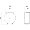 Mexen Spira-H+ Toilettenpapierbehälter mit Handyablage, Chrom - 70K561-00