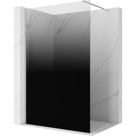Mexen Kioto Duschwand Walk-in 90 x 200 cm, schwarzer Ombre 8 mm, Chrom - 800-090-101-01-76