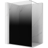 Mexen Kioto Duschwand Walk-in 100 x 200 cm, ombre schwarz 8 mm, chrom - 800-100-101-01-76